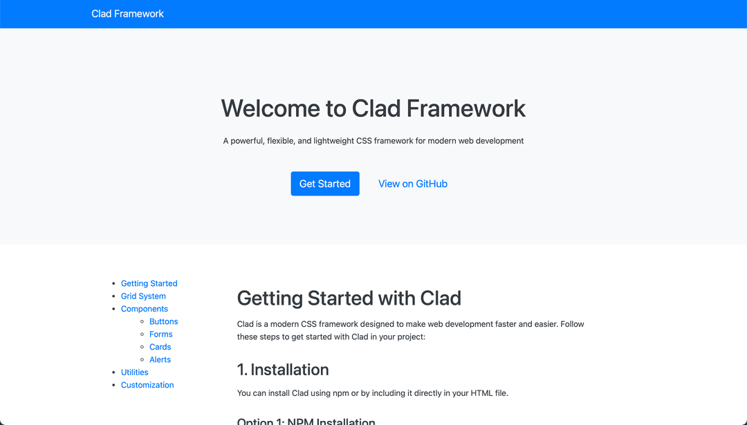 Clad Framework